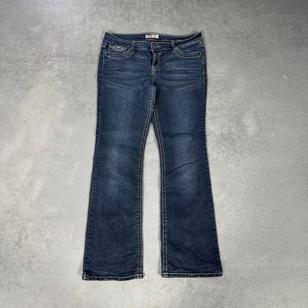 L.e.i. Ashley Low Rise Slim Boot Blue Jeans - Size: 13R